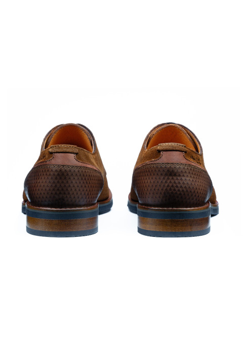 Cognac suède Amalfi veterschoen