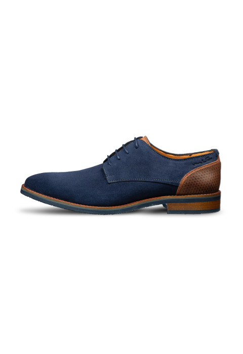 Blauw suède Amalfi veterschoen