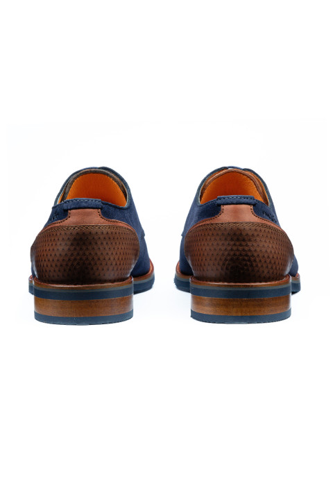 Blauw suède Amalfi veterschoen