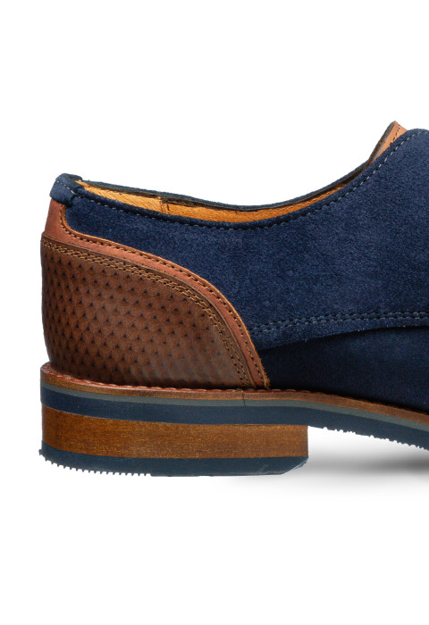 Blauw suède Amalfi veterschoen