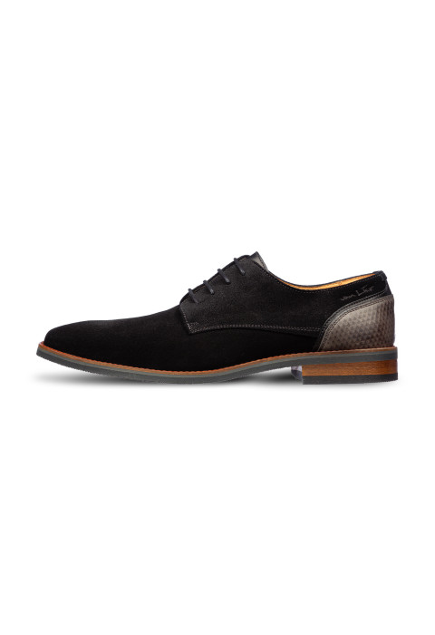 Zwart suède Amalfi veterschoen