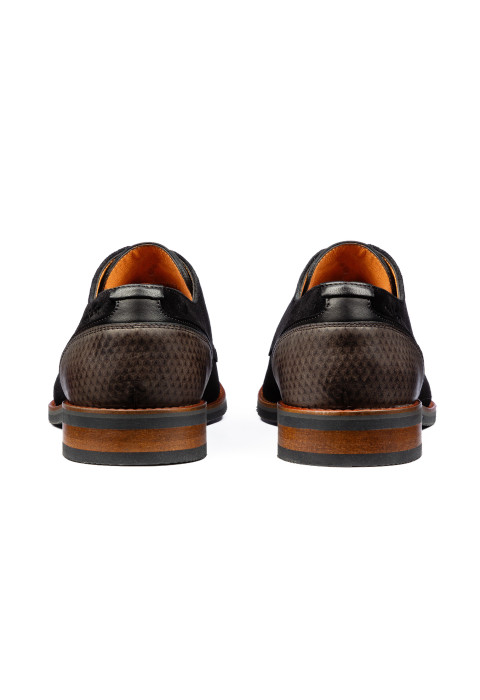 Zwart suède Amalfi veterschoen