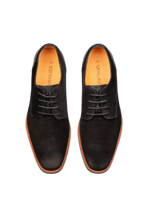 Zwart suède Amalfi veterschoen