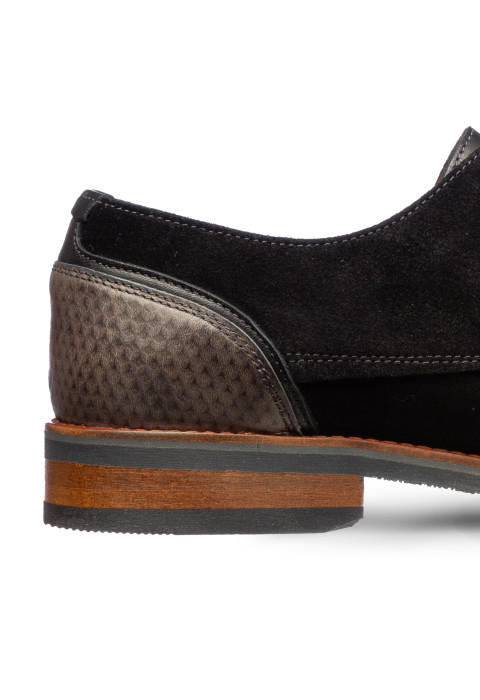 Zwart suède Amalfi veterschoen
