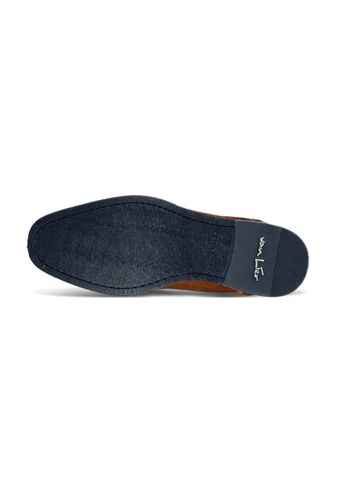 Cognac suède Amalfi halfhoge veterschoen