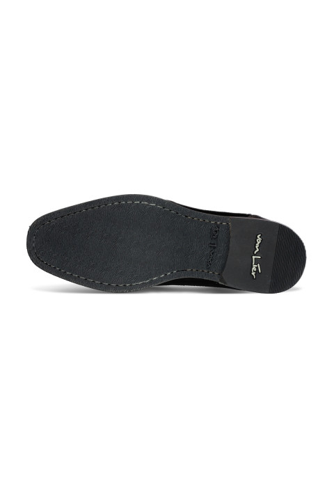 Zwart suède Amalfi halfhoge veterschoen