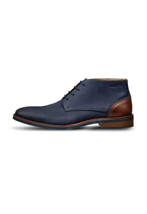 Navy nubuck Amalfi halfhoge veterschoen