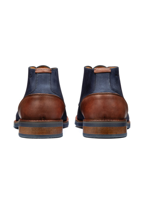 Navy nubuck Amalfi halfhoge veterschoen