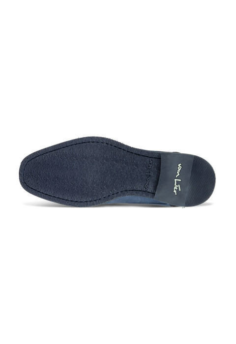 Blauw nubuck Amalfi halfhoge veterschoen