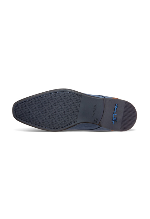 Blauw nubuck Erasmo halfhoge veterschoen