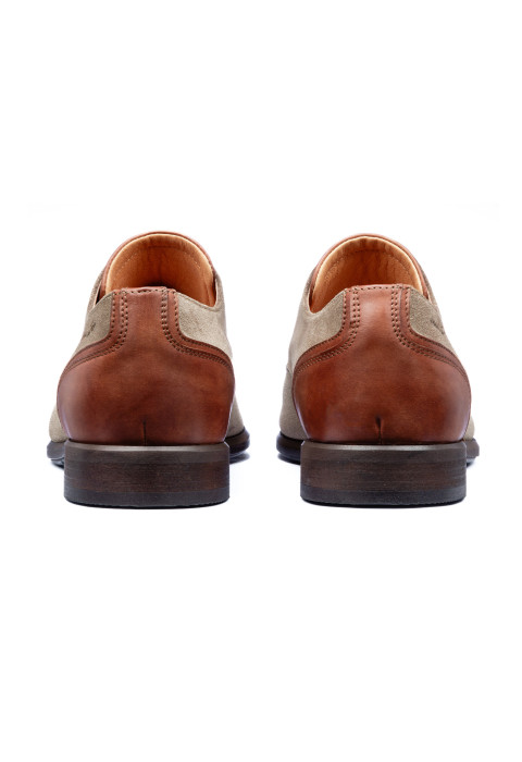 Taupe suède Erasmo veterschoen