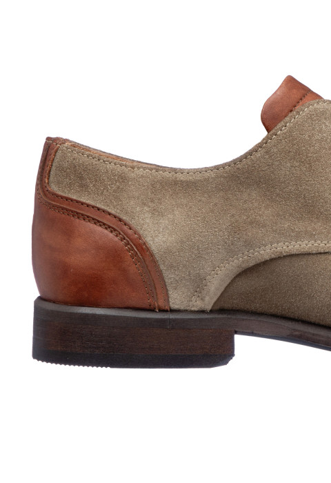 Taupe suède Erasmo veterschoen