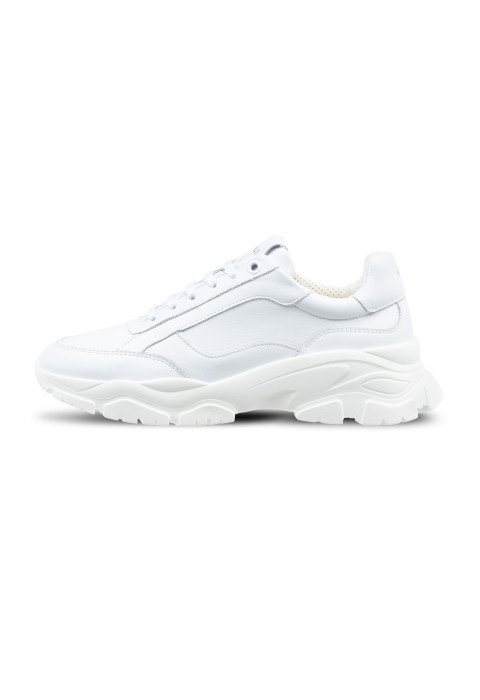 Wit gladleren Veloci sneaker