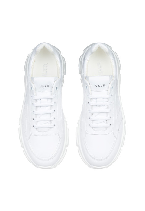 Wit gladleren Veloci sneaker