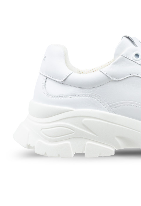 Wit gladleren Veloci sneaker
