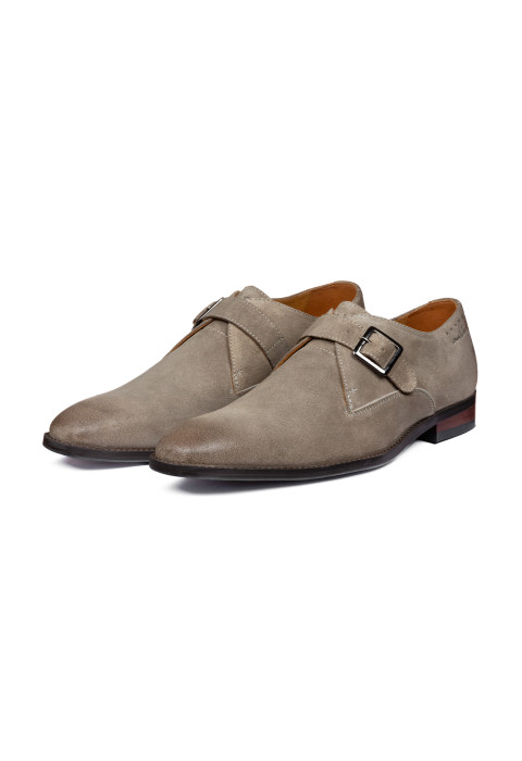 Taupe suède Bregenz gespschoen