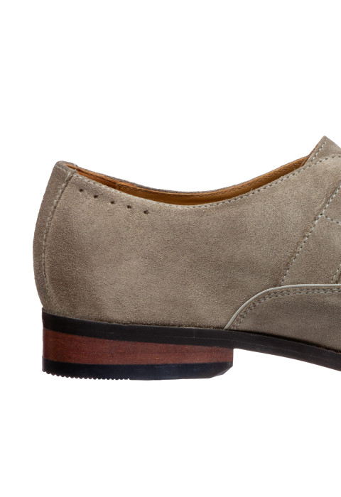 Taupe suède Bregenz gespschoen