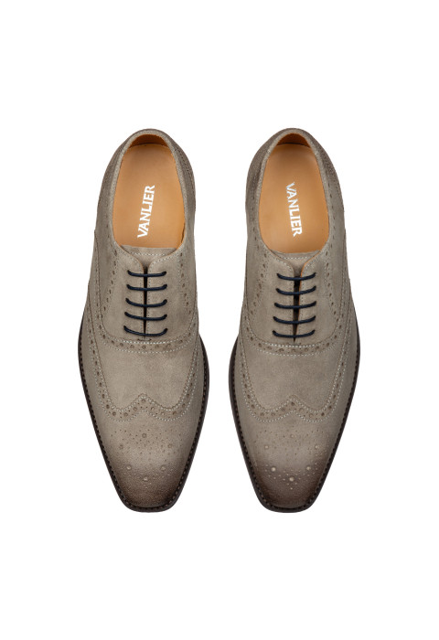 Taupe suède Bregenz veterschoen