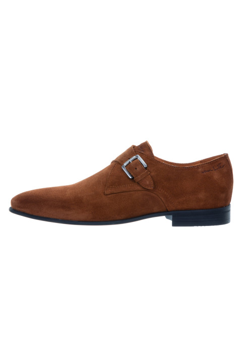 Cognac suède Sanremo gespschoen