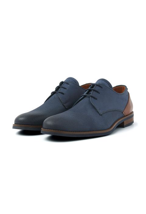 Blauw nubuck Sabinus veterschoen