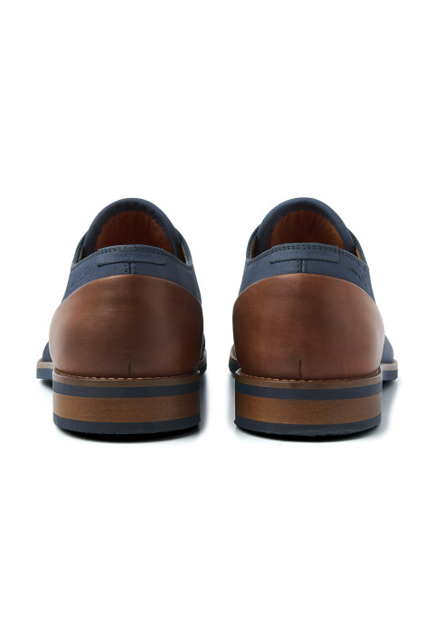 Blauw nubuck Sabinus veterschoen