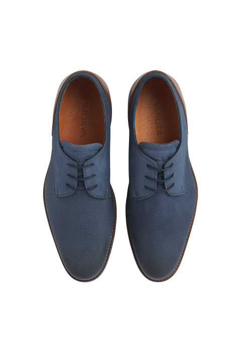 Blauw nubuck Sabinus veterschoen