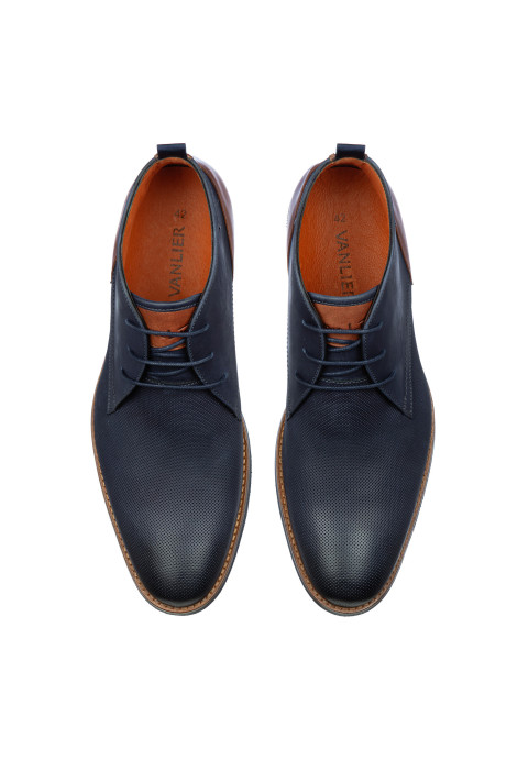 Navy nubuck Sabinus halfhoge veterschoen