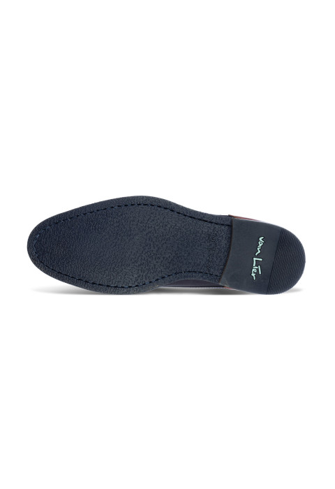 Navy nubuck Sabinus halfhoge veterschoen