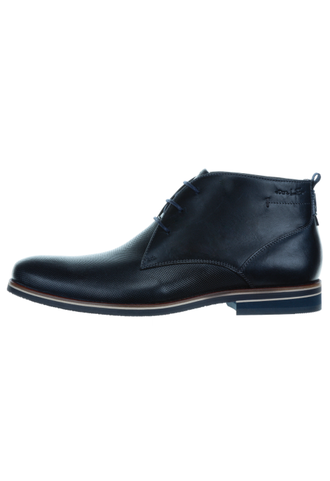 Navy gladleren Sabinus halfhoge veterschoen
