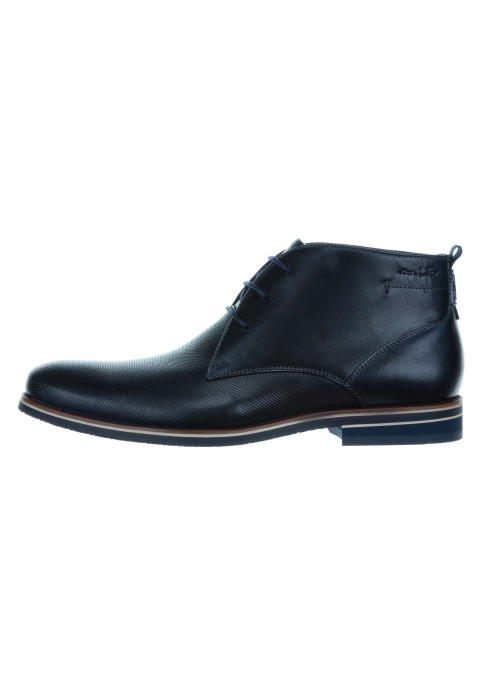Navy gladleren Sabinus halfhoge veterschoen