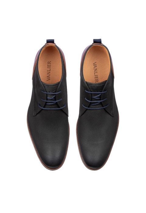 Antraciet grijs nubuck Sabinus halfhoge veterschoen