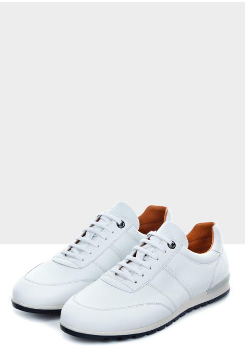 Wit gladleren Anzano sneaker