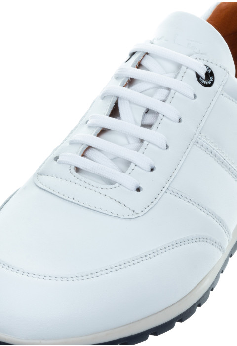 Wit gladleren Anzano sneaker