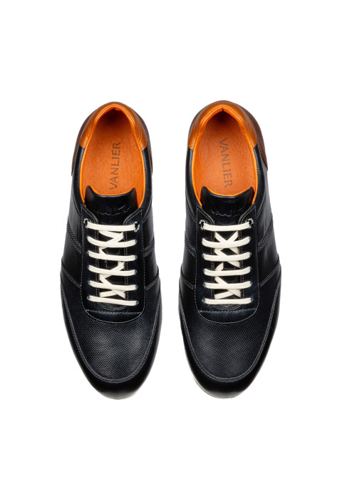 Navy gladleren Anzano sneaker