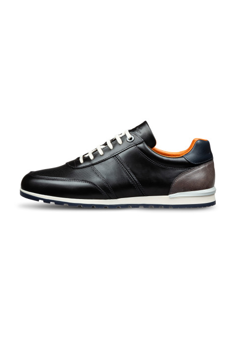 Antraciet grijs gladleren Anzano sneaker