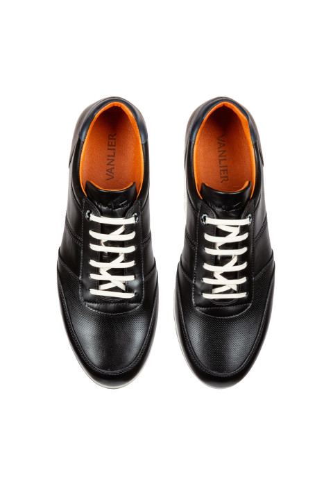 Antraciet grijs gladleren Anzano sneaker