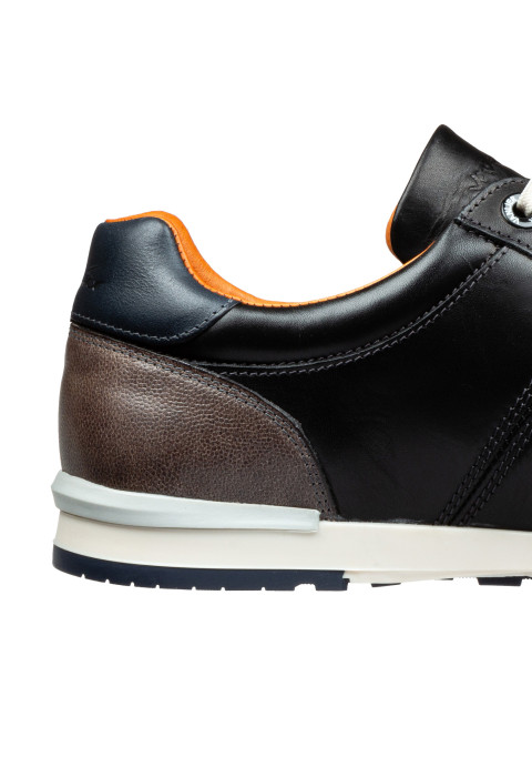 Antraciet grijs gladleren Anzano sneaker