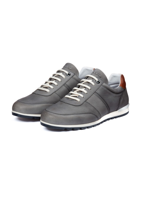 Grijs nubuck Anzano sneaker