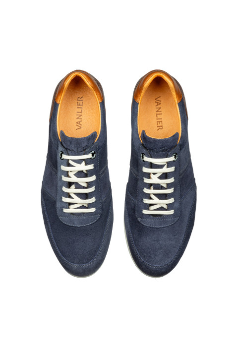 Blauw suède Anzano sneaker