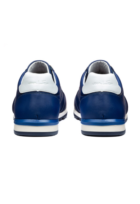 Blauw gladleren Anzano sneaker