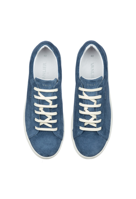 Blauw suède Maurizio sneaker