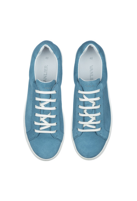 Lichtblauw suède Maurizio sneaker