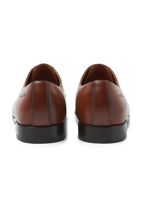 Egeus gladleren cognac veterschoen