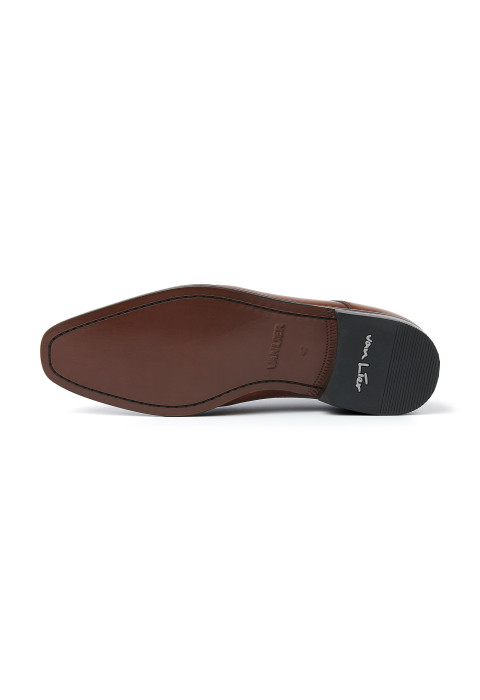 Egeus gladleren cognac veterschoen
