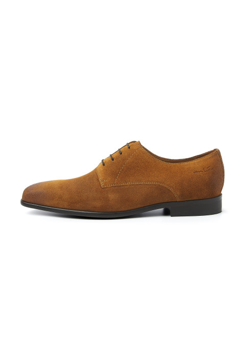 Cognac suède Egeus veterschoen