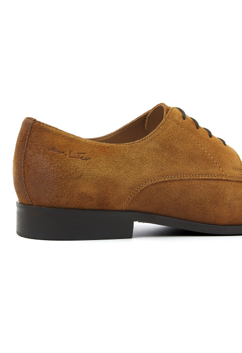 Cognac suède Egeus veterschoen