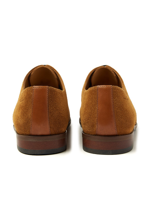 Cognac suède Egeus veterschoen