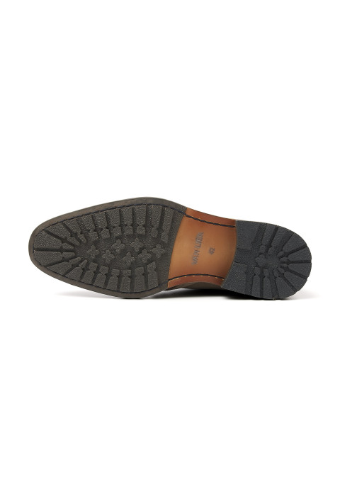 Taupe suède Montana halfhoge veterschoen