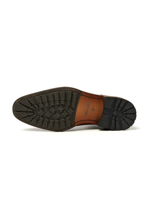 Cognac gladleren Montana chelsea boot