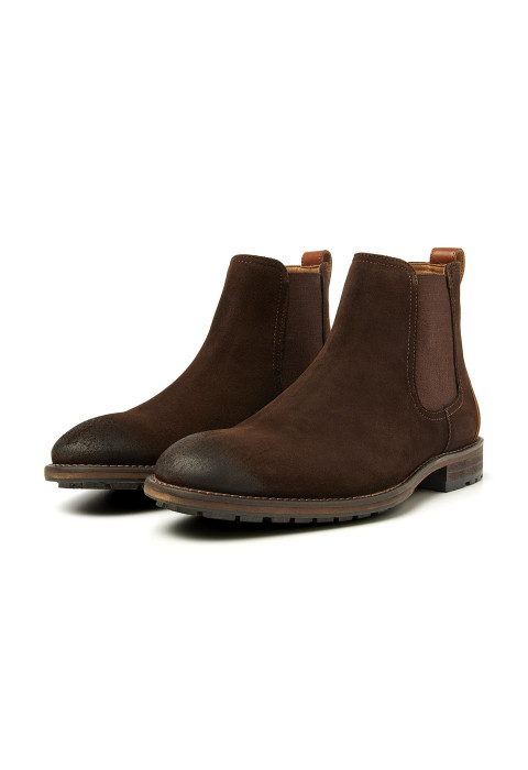 T-moro bruin suède Montana chelsea boot 